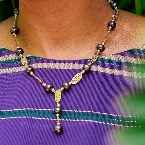 Agbèké | Black Tahitian Pearl Jewelry Set