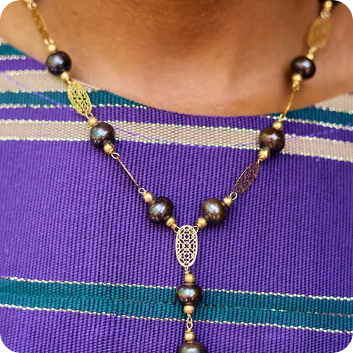 Agbèké | Black Tahitian Pearl Jewelry Set